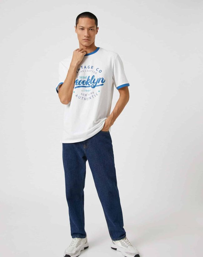 College T-Shirt Printed Crew Neck Short Sleeve — изображение 2
