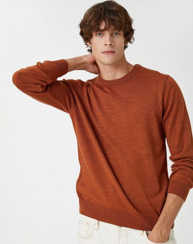 Orange Knitwear Sweater Crew Neck — изображение 2