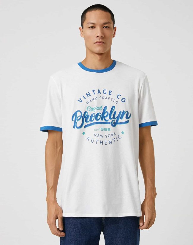 College T-Shirt Printed Crew Neck Short Sleeve — изображение 3