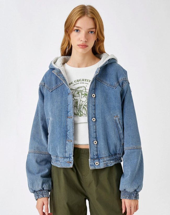 Denim Jacket Hooded Sherpa — изображение 3