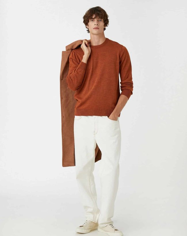 Orange Knitwear Sweater Crew Neck — изображение 3