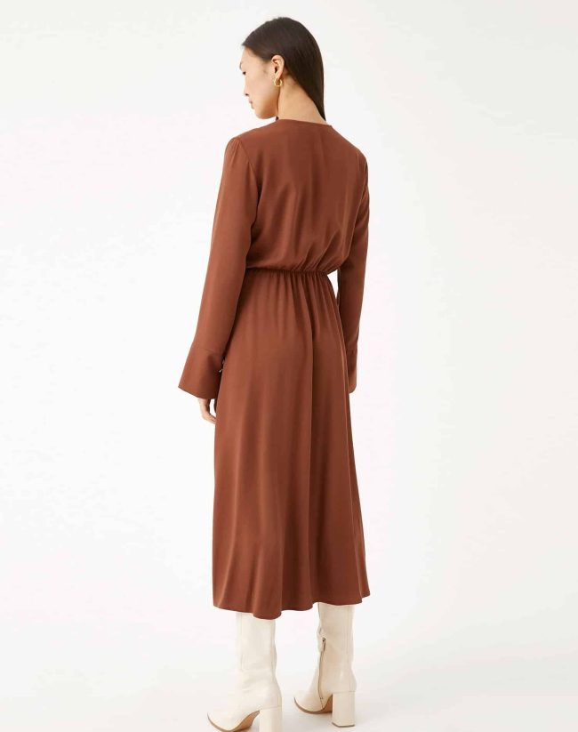 Midi Length Dress Wrapped Button Detailed — изображение 4